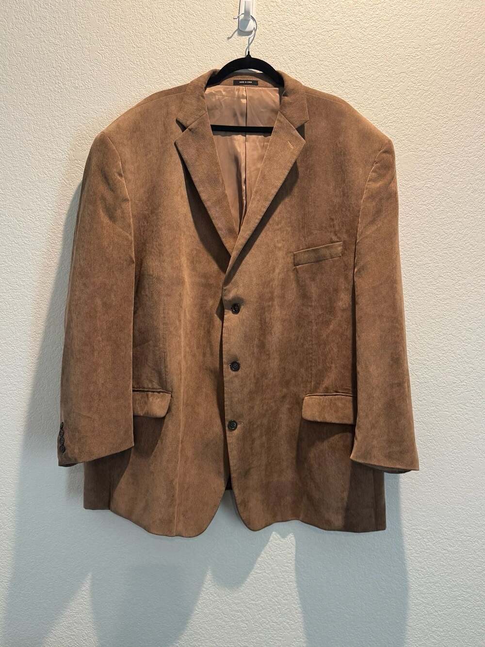 Calvin Klein Corduroy Blazer Men's 60 Brown Two Button Suit Jacket Sport Coat